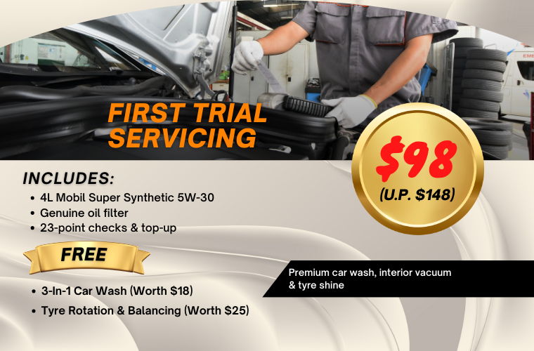 First trial car servicing
